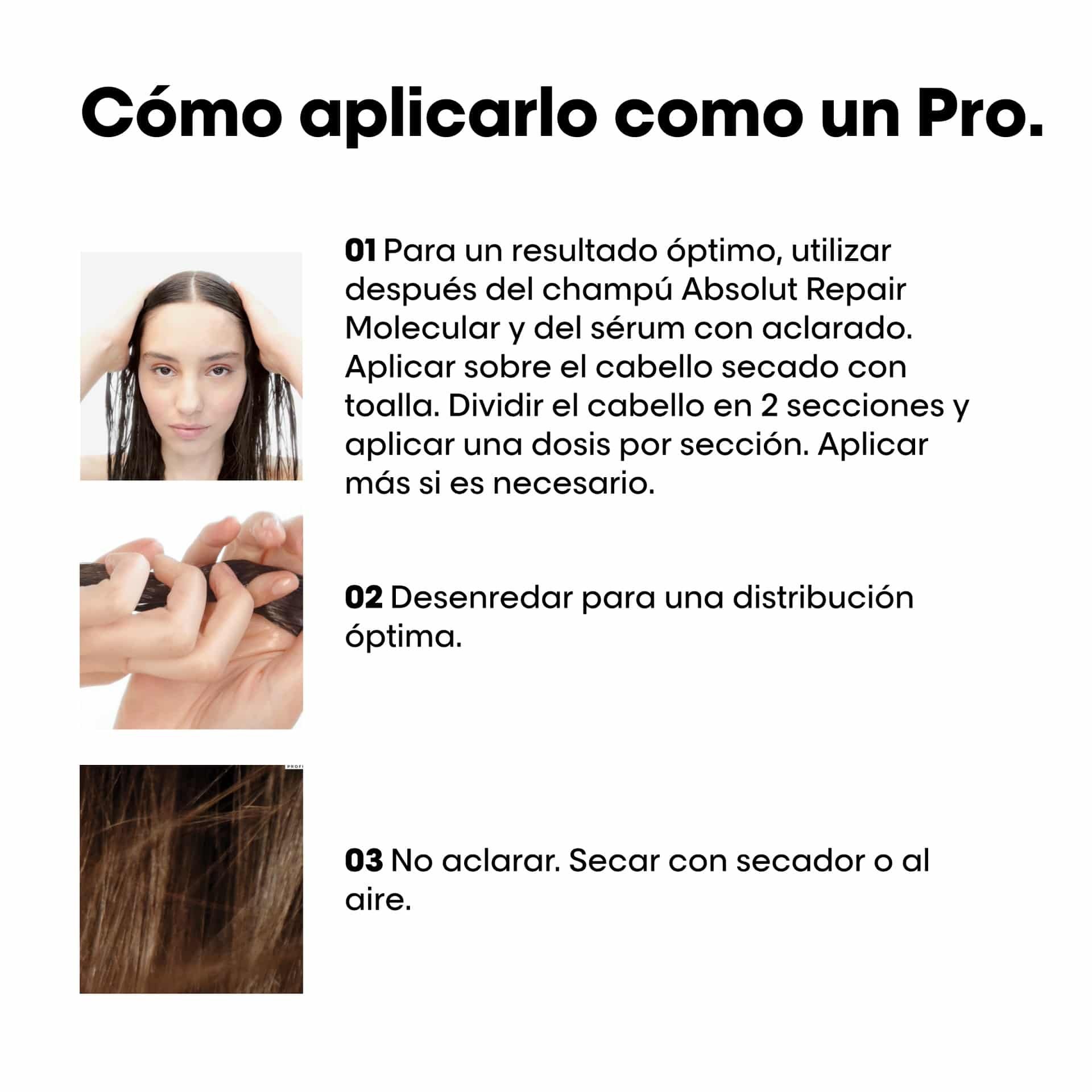 Mascara sin aclarado Absolut Repair Molecular 100 ml