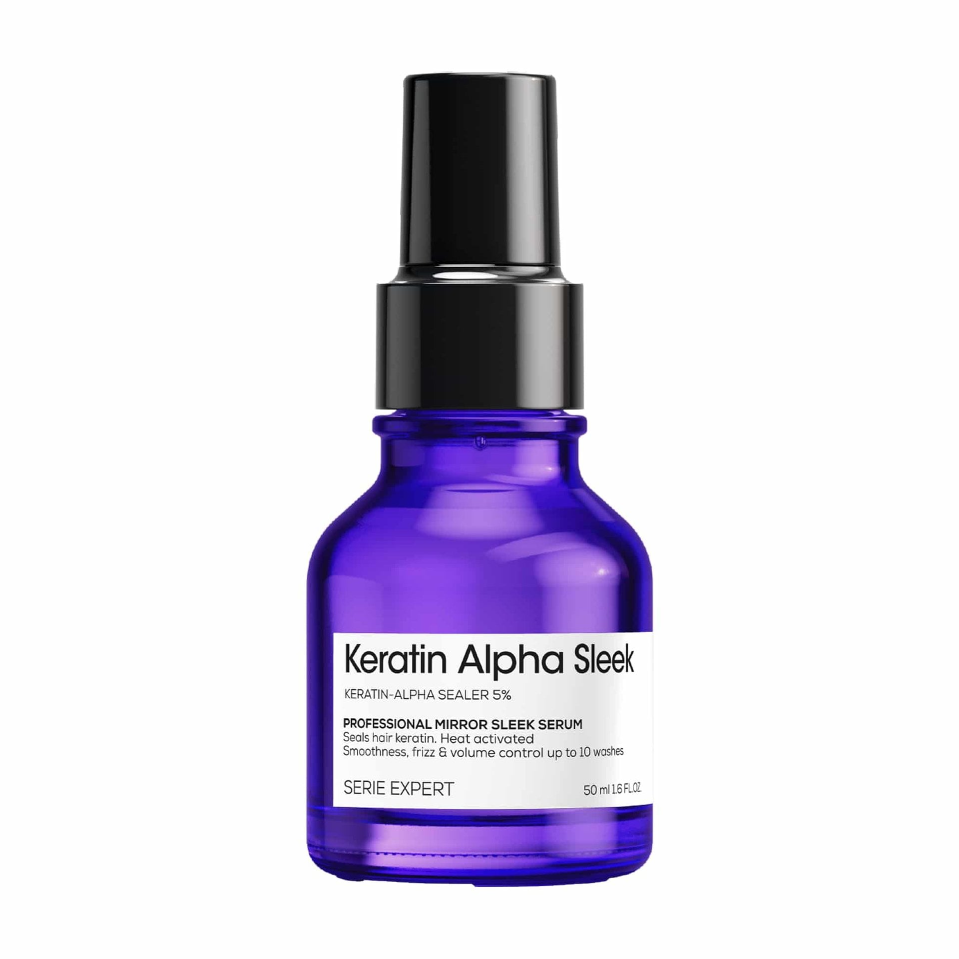 Mirror Sleek Serum para una suavidad duradera, control del frizz y del volumen.