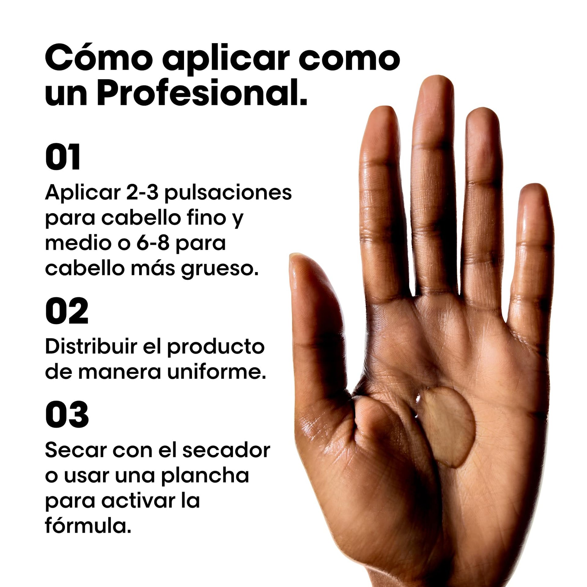 Mirror Sleek Serum para una suavidad duradera, control del frizz y del volumen.
