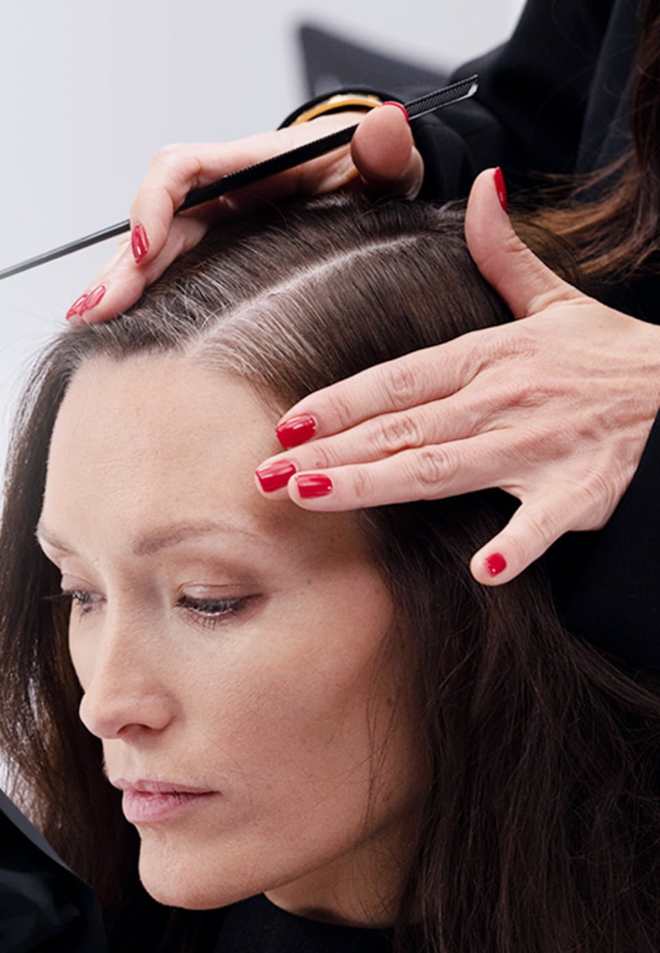 Mezcla de cabello blanco.