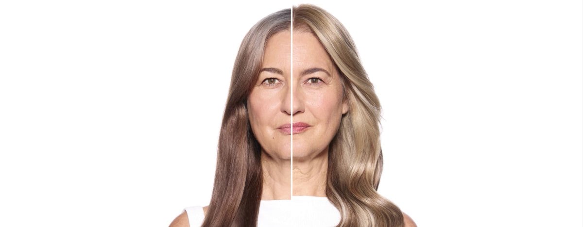 Mujer con Balayage para canas